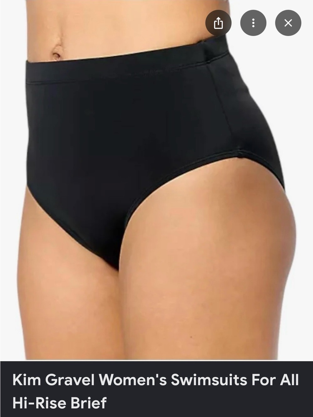 Swimsuits For All Black Swim Brief Bottom
